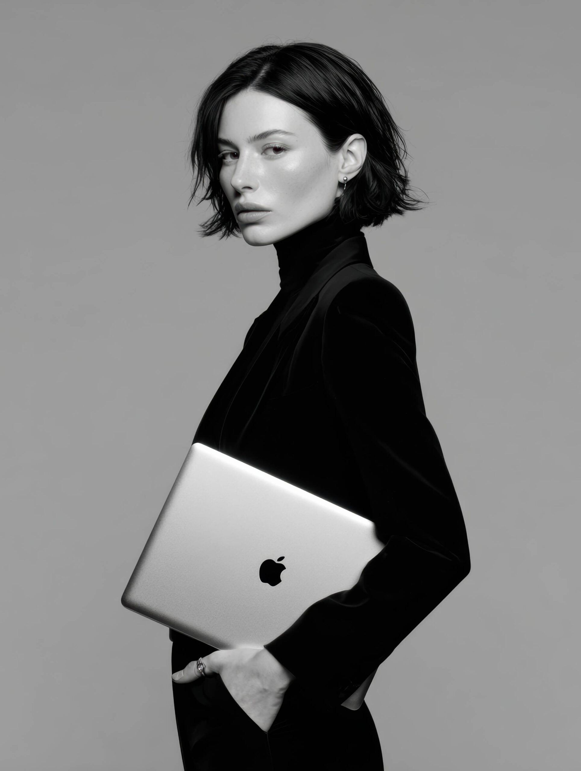 Founder with laptop about to review a structured scaling roadmap, showing how scaling with structure builds a business that doesn’t break